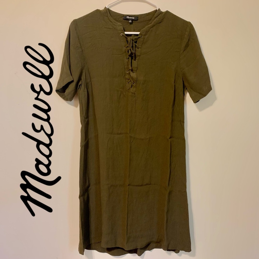 Madewell Dress, Olive, Medium